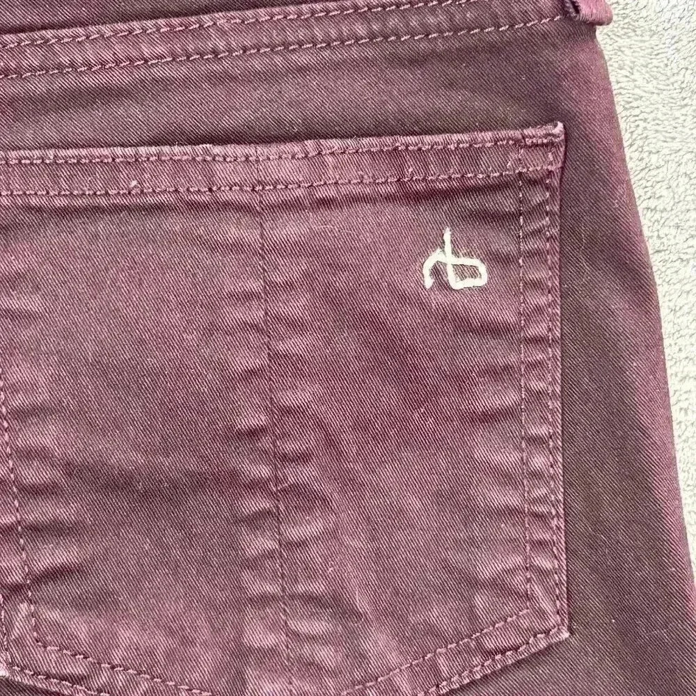 Rag & Bone Legging Jeans Women’s 27 Maroon Burgandy Slim Skinny Casual Pants - Picture 12 of 12